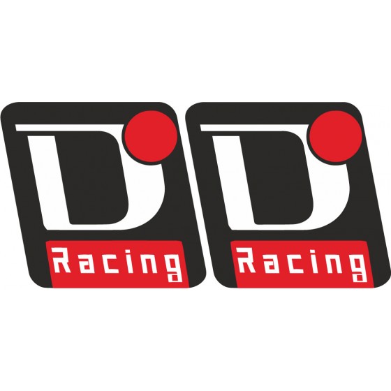 2x D Racing Stickers Decals