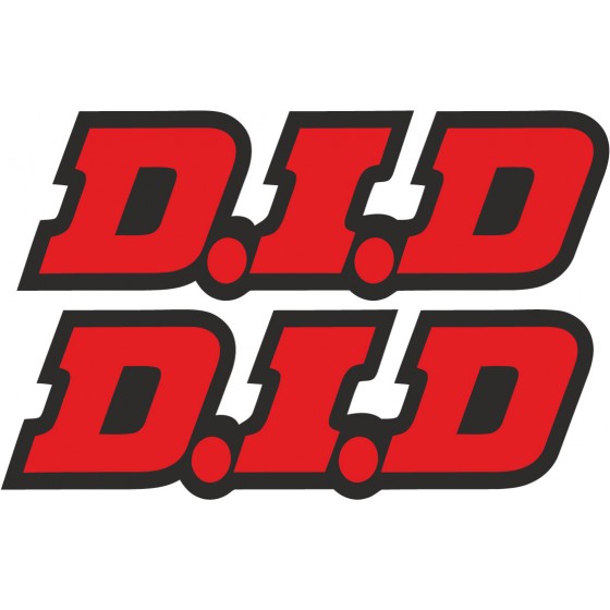 2x D.I.D Stickers Decals