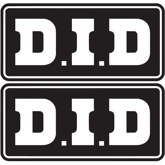 2x D.I.D Style 2 Stickers...