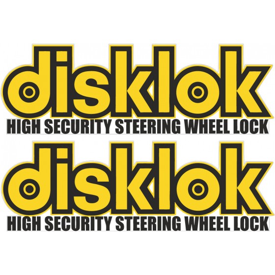 2x Disklok Stickers Decals