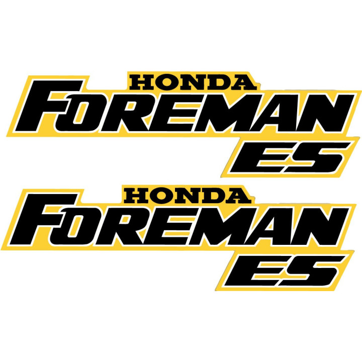 Honda Fourtrax Foreman ES Yellow Stickers – ATV Quad Decals (2-Pack)