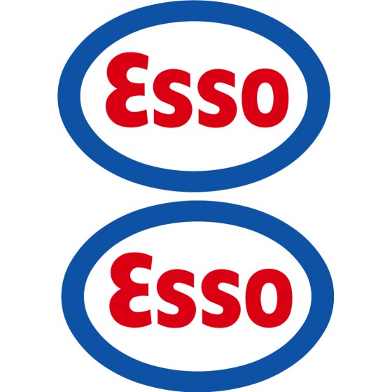 2x Esso Stickers Decals