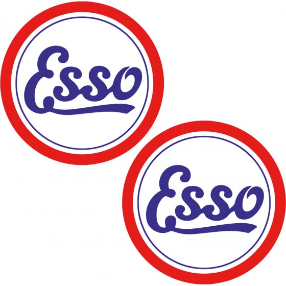 2x Esso Style 3 Stickers...