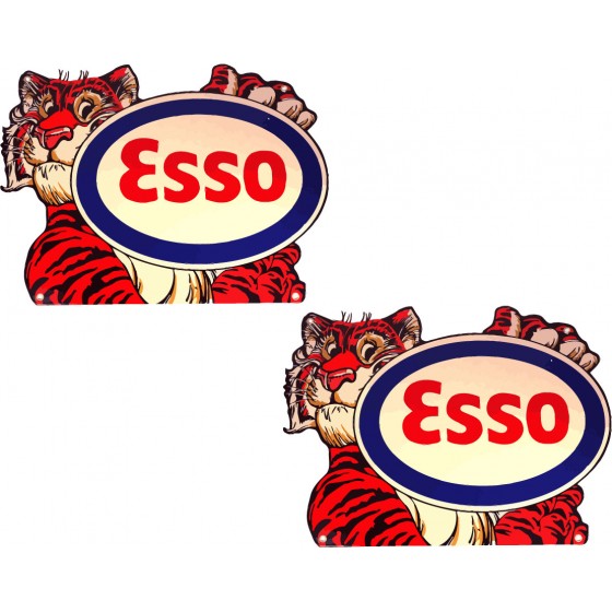2x Esso Tiger Stickers Decals
