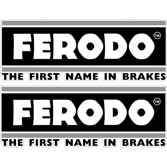 2x Ferodo Grey Stickers Decals