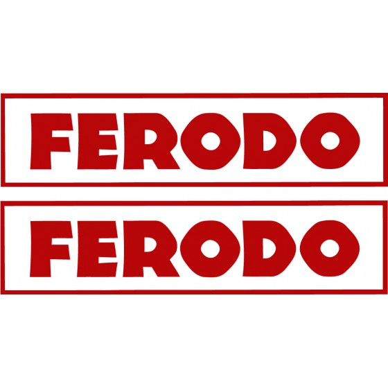 2x Ferodo Red Stickers Decals