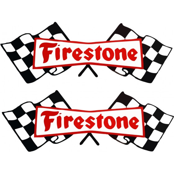 2x Firestone Flags Stickers...