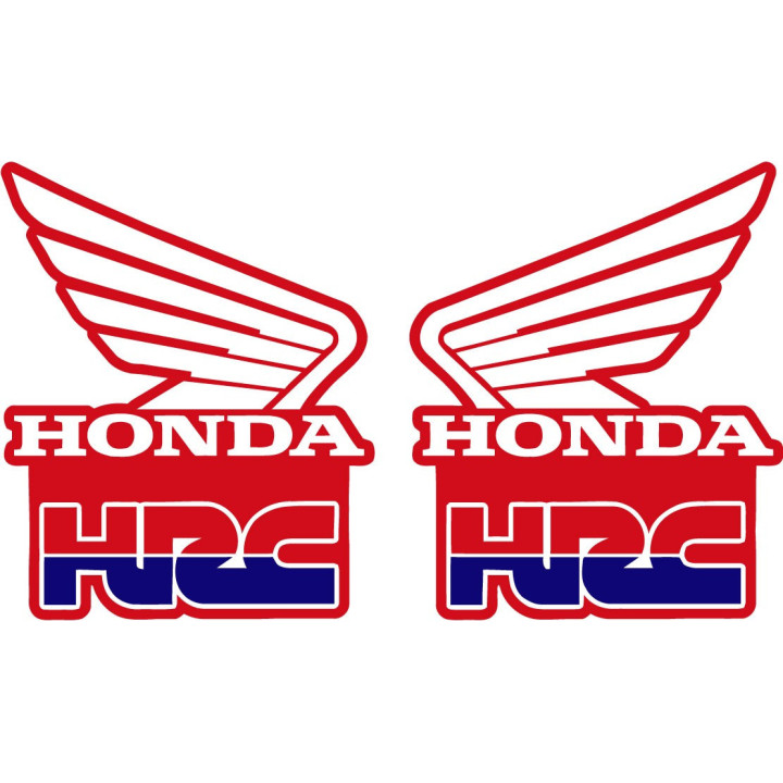 Honda HRC Wings Stickers – Racing Corporation Motorcycle Decals (2-Pack)