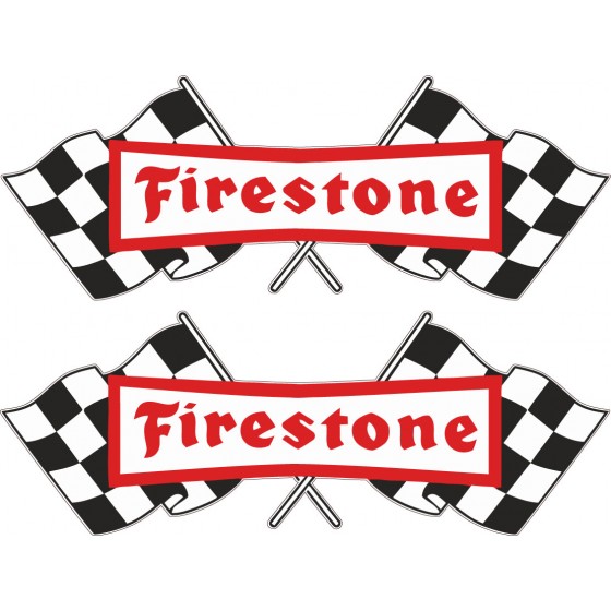 2x Firestone Stickers Decals
