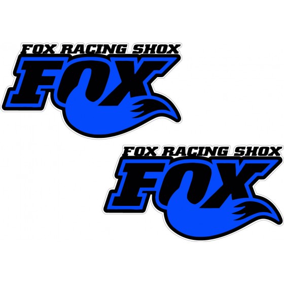 2x Fox Racing Blue Stickers...