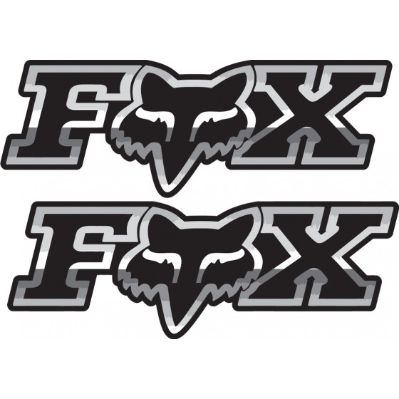 2x Fox Racing Grey Stickers...