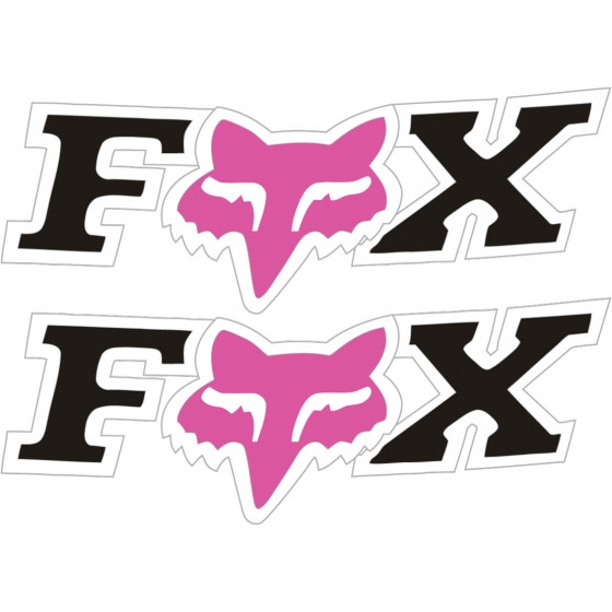 2x Fox Racing Pink Stickers...