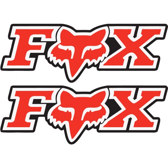 2x Fox Racing Red Stickers...