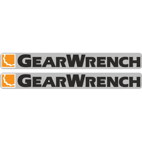 2x Gear Wrench Stickers Decals