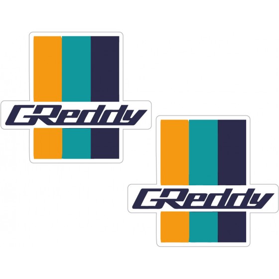 2x Greddy Style 4 Stickers...