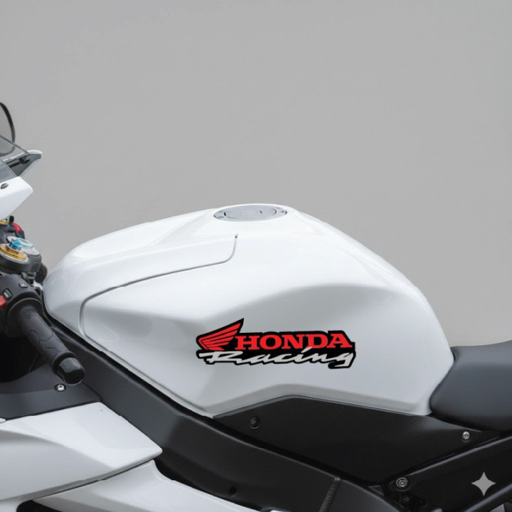 Honda Racing Style 2 Stickers – Race Replica Motorcycle Decals (2-Pack)