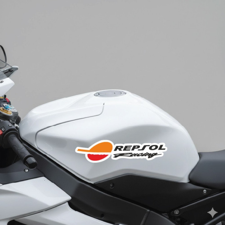 Honda Repsol Racing Stickers - MotoGP HRC Decals (2-Pack)