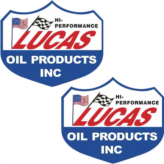 2x Lucas Oil Stickers Decals