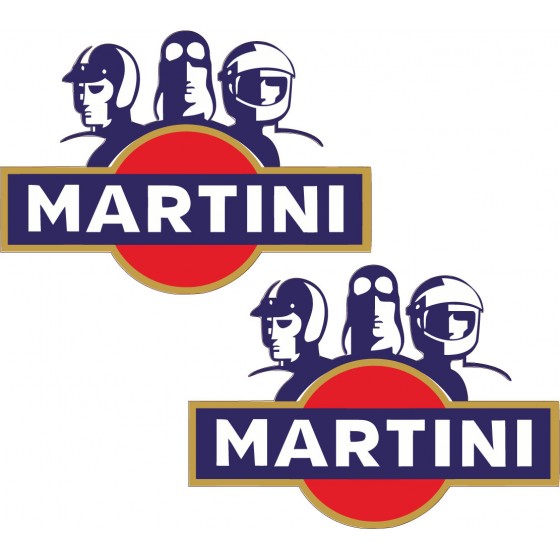2x Martini Stickers Decals
