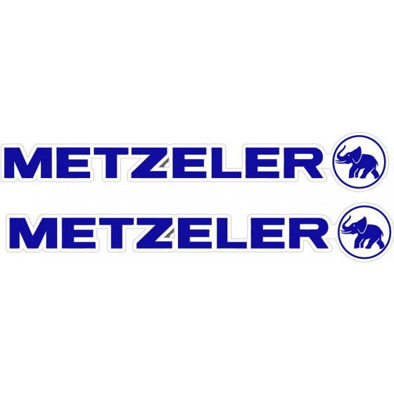 2x Metzeler Blue Stickers...