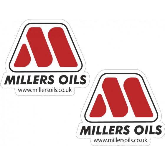 2x Millers Oils Stickers...