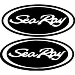 Sea Ray Stickers Oval – Boat Cruiser Marine Decals (2-Pack)