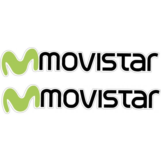 2x Movistar Stickers Decals