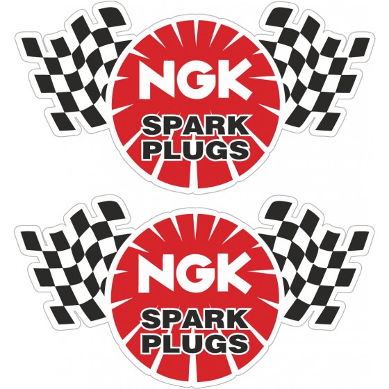 2x Ngk Spark Plugs Stickers...