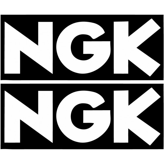 2x Ngk Style 3 Stickers Decals
