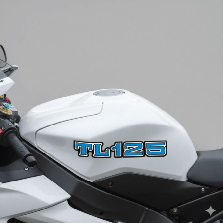 Honda TL125 Style 2 Stickers – Bialero Trials Restoration (2-Pack)