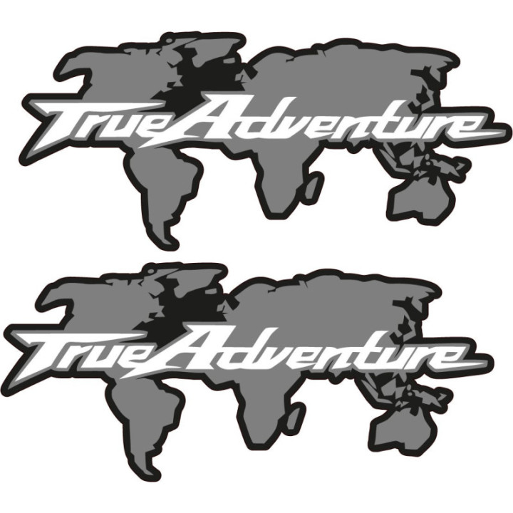 Honda True Adventure World Map Stickers Decals - DecalsHouse