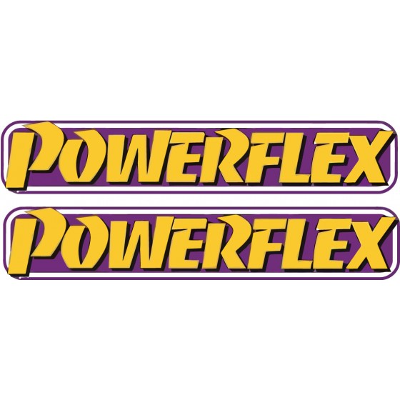 2x Powerflex Stickers Decals