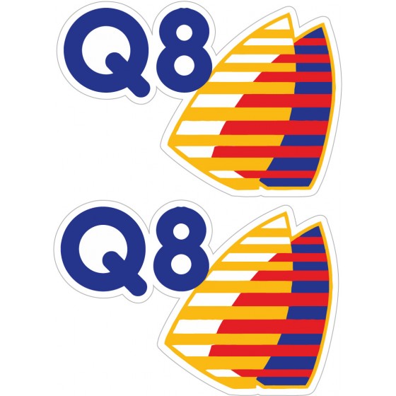 2x Q8 Stickers Decals