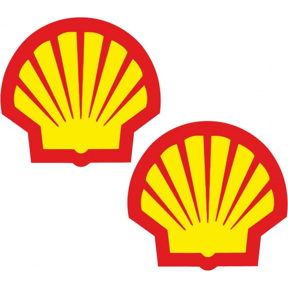 2x Shell Stickers Decals