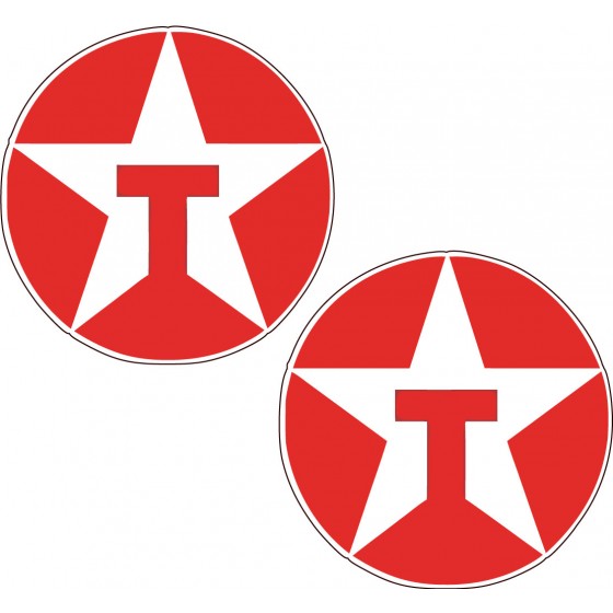 2x Texaco Stickers Decals