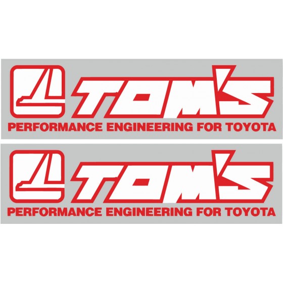 2x Toyota Toms Stickers Decals