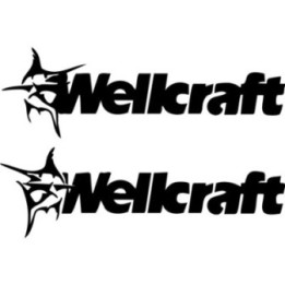Wellcraft Style 2 Stickers – Sportfish Bowrider Marine Vinyl Decals (2-Pack)