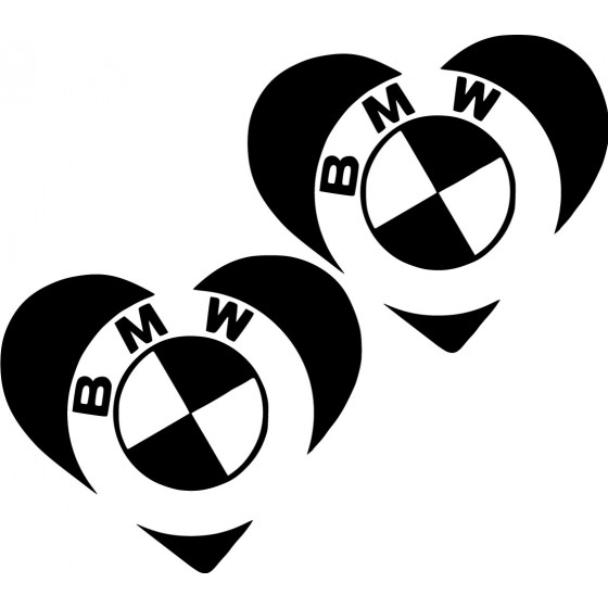 Bmw Heart Die Cut Stickers...