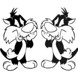 Baby Sylvester Looney Tunes Stickers – Cartoon Decals (2-Pack)