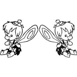 Bam Bam Rubble Stickers – Flintstones Decals (2-Pack)