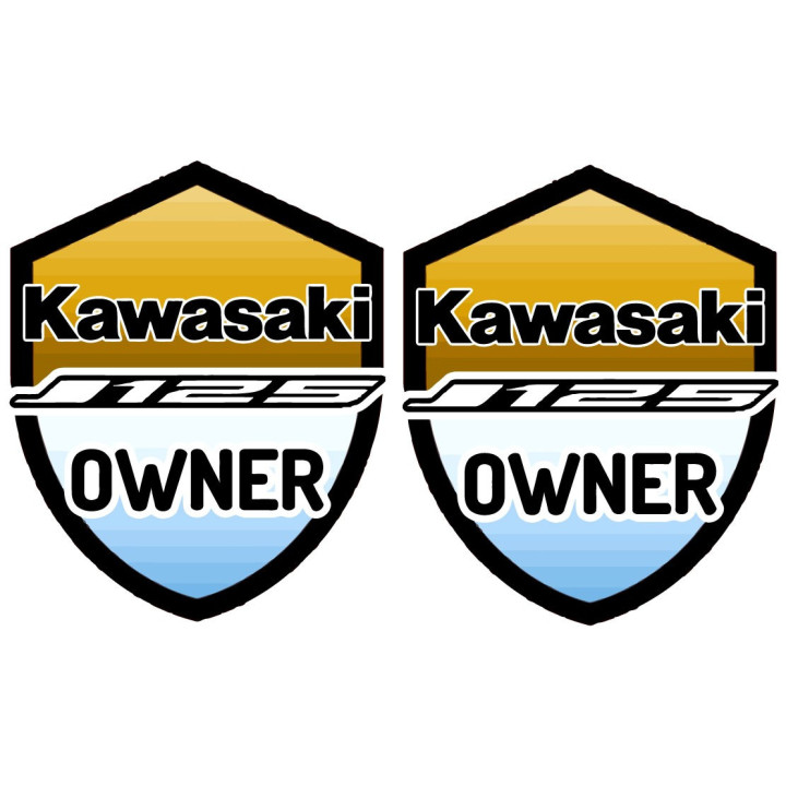 Kawasaki J 125 Owner Badge Stickers Decals - DecalsHouse