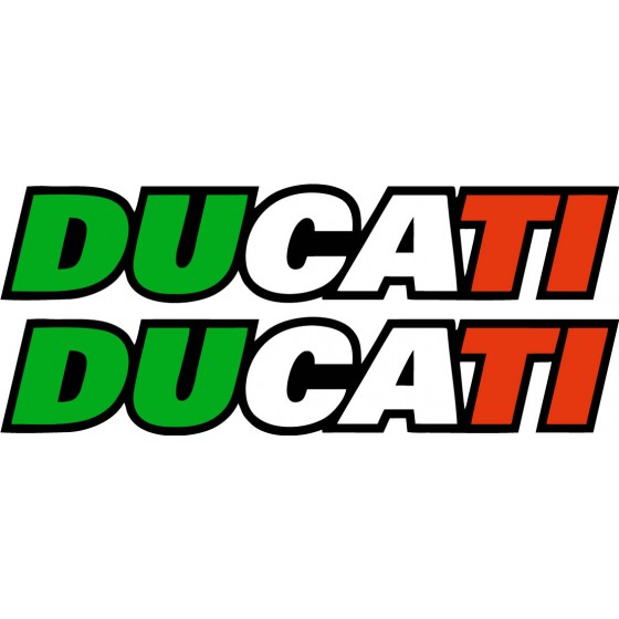 2x Ducati Lettering Italy...