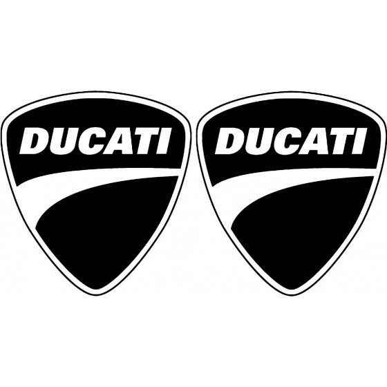 2x Ducati Logo Black...