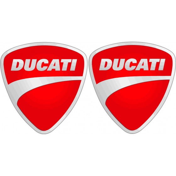2x Ducati Logo Stickers Decals