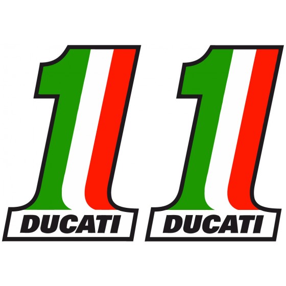 2x Ducati Number 1 Stickers...