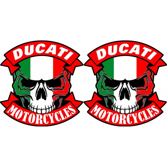 Ducati Skull Stickers Decals