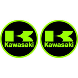 Kawasaki Round Logo Stickers – Ninja Z Versys Decals (2-Pack)