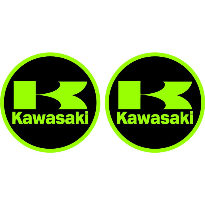 Kawasaki Round Logo Stickers – Ninja Z Versys Decals (2-Pack)