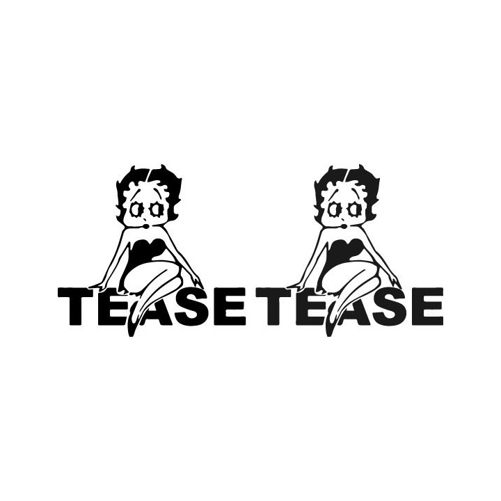 Betty Boop Tease Stickers – Pin-Up Decals (2-Pack)