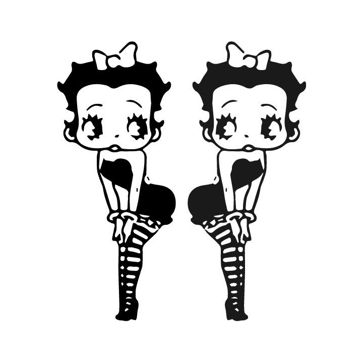 Betty Boop Stickers – Cartoon Vinyl Decals (2-Pack)